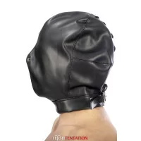 Gesloten Verstelbare BDSM Masker van Leer - Fetish Tentation (€ 21,90) | Poppers Express