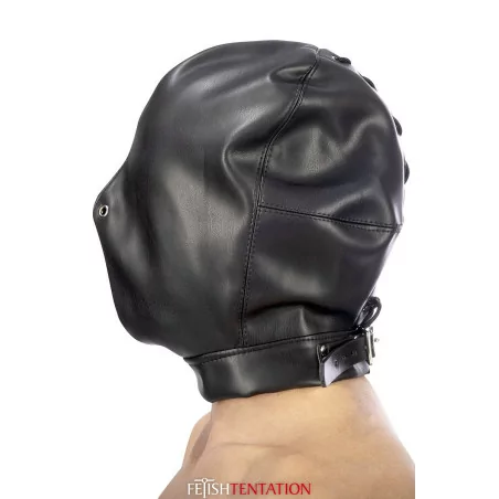 Gesloten Verstelbare BDSM Masker van Leer - Fetish Tentation (€ 21,90) | Poppers Express