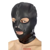 BDSM Masker van Leer met Ogen en Mond Openingen - Fetish Tentation (€ 24,90) | Poppers Express