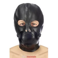 BDSM Masker van Leer met Verwijderbare Knevel - Fetish Tentation (€ 28,90) | Poppers Express