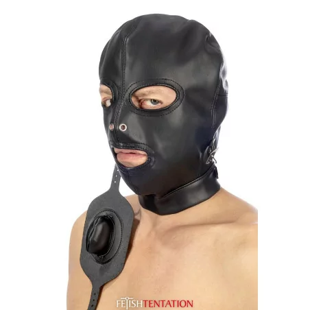 BDSM Masker van Leer met Verwijderbare Knevel - Fetish Tentation (€ 28,90) | Poppers Express