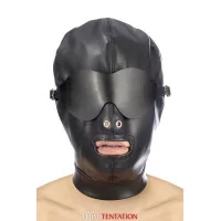 Sturmhaube aus pflanzlichem Leder mit abnehmbarer Maske - Fetish Tentation (29,90 €) | Poppers Express