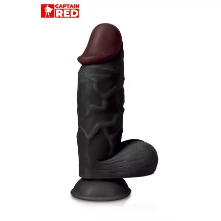 The Strong - Consolador Gigante Negro 26 x 6,5 cm - Captain red (49,90 €) | Poppers Express