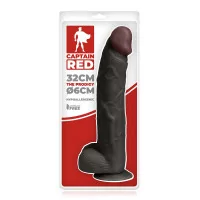 Prodigy Black XXL Dildo — 32 x 6 cm - Captain red (€49.90) | Poppers Express