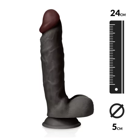 De Intens Zwart 24 x 5 cm - Dildo XXL Kapitein Rood - Captain red (€ 26,90) | Poppers Express