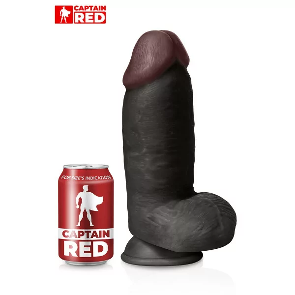 Colossus Black — Zeer dikke zwarte dildo 26 x 7,5 cm - Captain red (€ 49,90) | Poppers Express