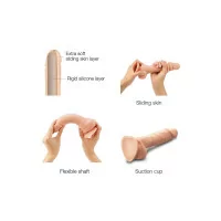 Gleithautdildo mit doppelter Dichte S - Strap On Me