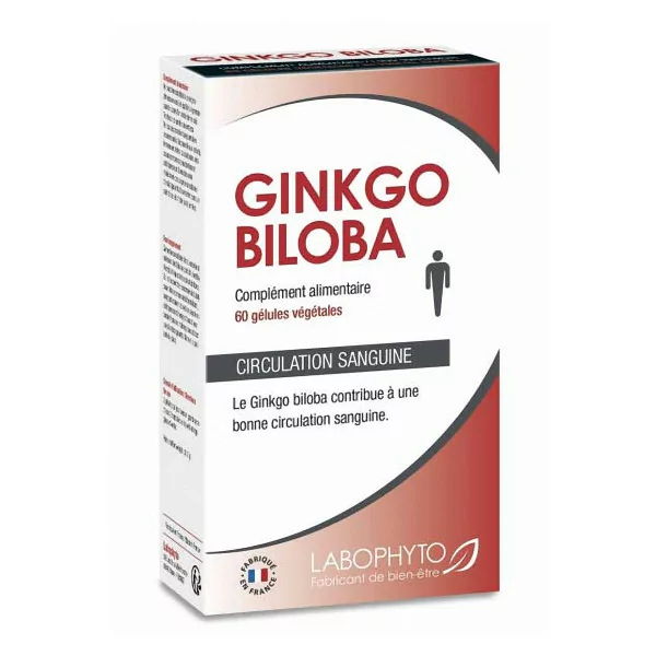 Concentrado de Ginkgo Biloba - 60 cápsulas para erecciones fuertes - Labophyto (15,90 €) | Poppers Express