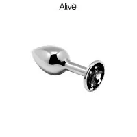 Plug Anal Métal Strass Noir Taille L - Anal Pleasure - Alive (16,90 €) | Poppers Express