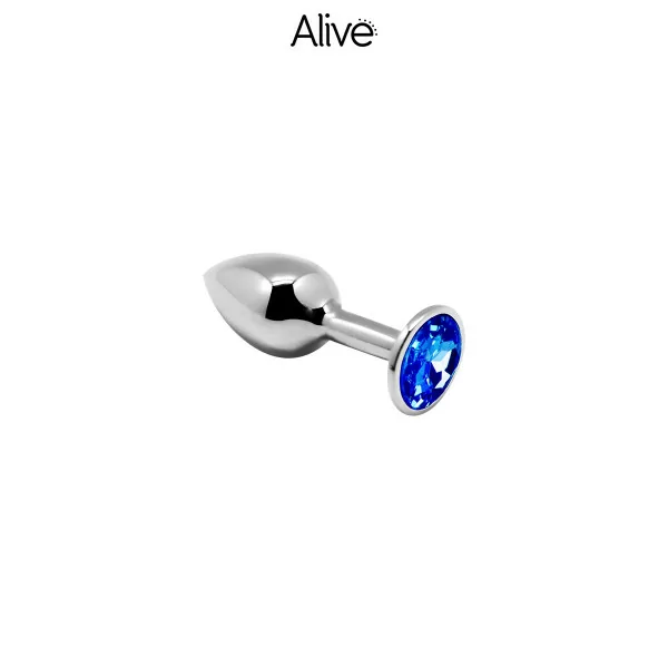 Blue Rhinestone Metal Anal Plug Size S - Anal Pleasure - Alive (€9.90) | Poppers Express