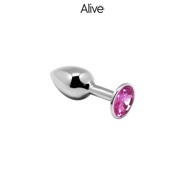 Plug anale in metallo con strass rosa taglia M - Piacere anale - Alive (12,90 €) | Poppers Express