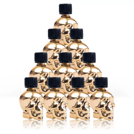 Pack 10 Gold Skull Poppers - Poppers (€149.00) | Poppers Express