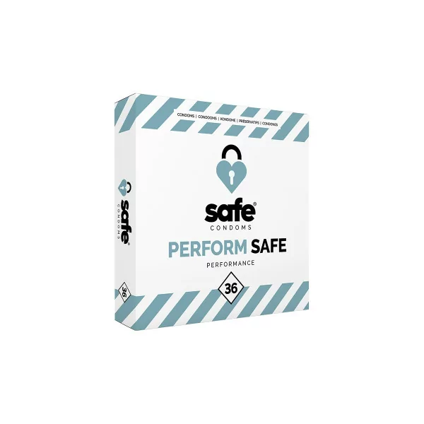 36 Preservativi dalle prestazioni sicure - Effetti ritardanti - Safe (19,90 €) | Poppers Express