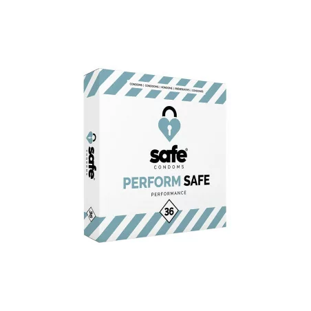 36 préservatifs Safe Performance - Effets Retardants - Safe (19,90 €) | Poppers Express