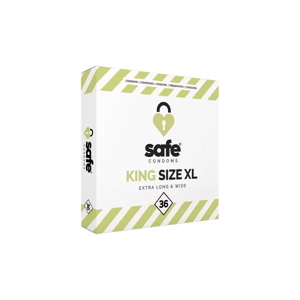 36 preservativos Safe King Size XL - Safe (19,90 €) | Poppers Express