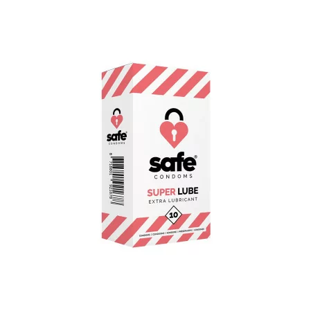 10 préservatifs Safe Super Lube - Extra Lubrification - Safe (9,90 €) | Poppers Express