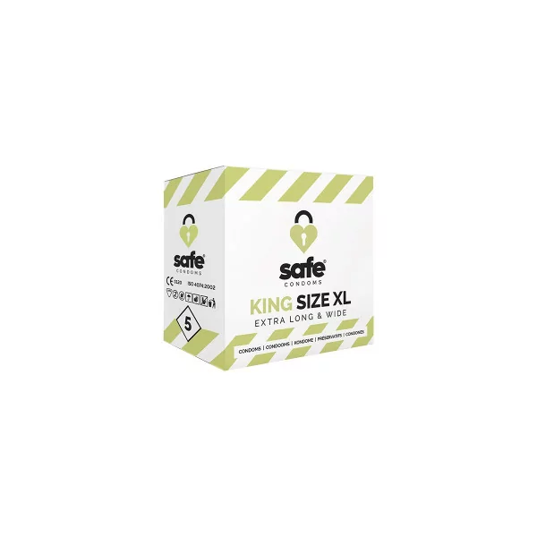 5 préservatifs Safe King Size XL - Safe (4,90 €) | Poppers Express