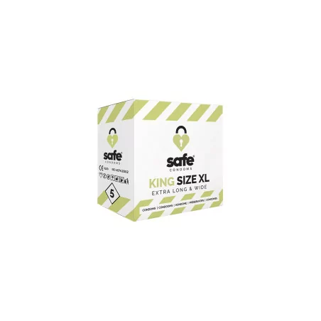 5 preservativos Safe King Size XL - Safe (4,90 €) | Poppers Express