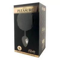 Plug Métal Premium Fluffy Noir - Taille S - Alive (13,99 €) | Poppers Express