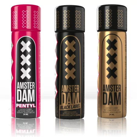 Pack Amsterdam XXX - 3 Poppers 24ml - Amsterdam (38,70 €) | Poppers Express