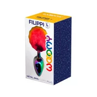 Analplug mit Pompon - Filippi Rainbow - Wooomy (15,90 €) | Poppers Express