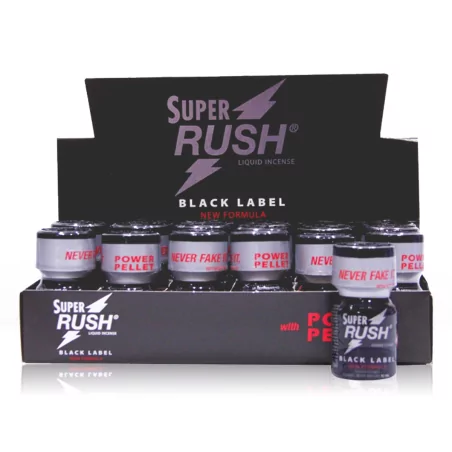 Box 18 Super Rush Black Label 10ml - Großhandelspreis - Poppers Rush (168,20 €) | Poppers Express