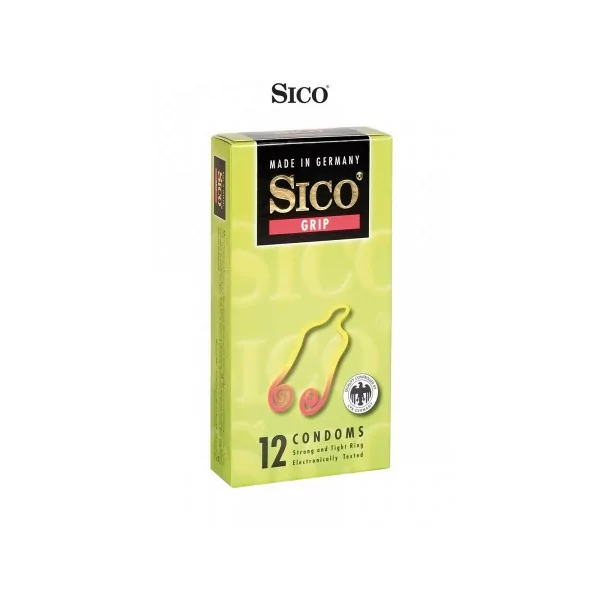 12 preservativos Sico GRIP - Sico (7,53 €) | Poppers Express