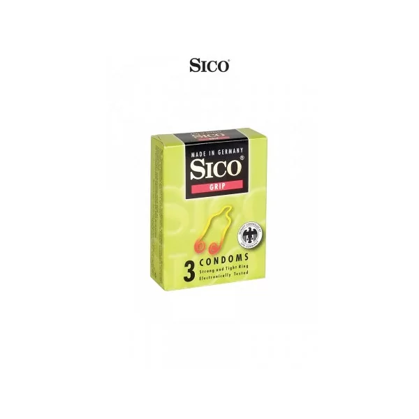 3 preservativi Sico GRIP - Sico (2,16 €) | Poppers Express