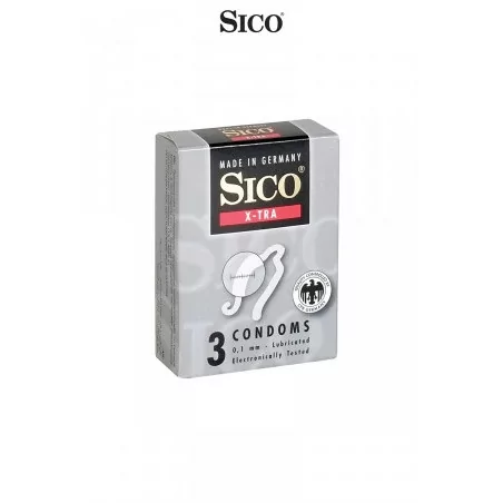 3 préservatifs Sico X-TRA - Sico (2,16 €) | Poppers Express