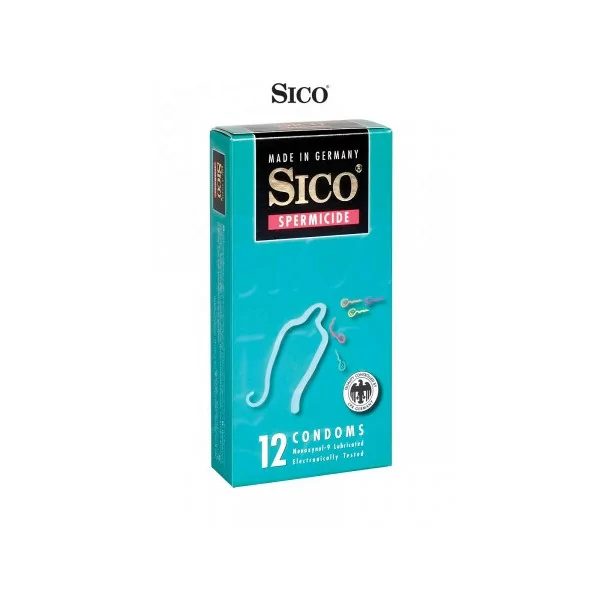 12 préservatifs Sico SPERMICIDE - Sico (7,53 €) | Poppers Express