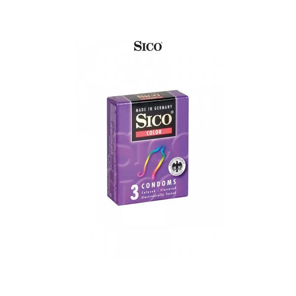 Preservativos 3 sabores - Sico COLOR - Sico (2,16 €) | Poppers Express