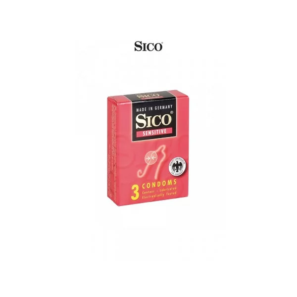 3 Preservativi Sico SENSITIVE - Sico (2,16 €) | Poppers Express