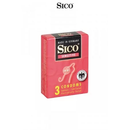 3 Préservatifs Sico SENSITIVE - Sico (2,16 €) | Poppers Express