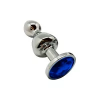 Doppelter Plug mit Blauem Strass M - Lollypop - Wooomy (21,90 €) | Poppers Express