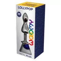 Doppelter Plug mit Blauem Strass M - Lollypop - Wooomy (21,90 €) | Poppers Express