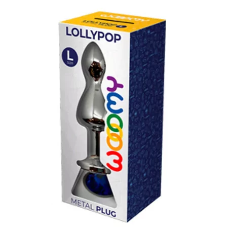 Doppelter Blaue Strass Plug L - Lollypop - Wooomy (24,90 €) | Poppers Express