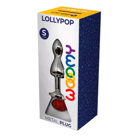 Dubbele Plug met Rode Strass S - Lollypop - Wooomy (€ 17,90) | Poppers Express