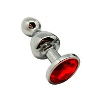 Doppelter Plug mit Rotem Strass L - Lollypop - Wooomy (24,90 €) | Poppers Express