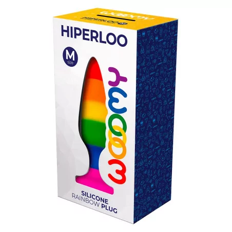 Hiperloo Rainbow Plug – Größe M – 11 x 2,9 cm - Wooomy (34,90 €) | Poppers Express