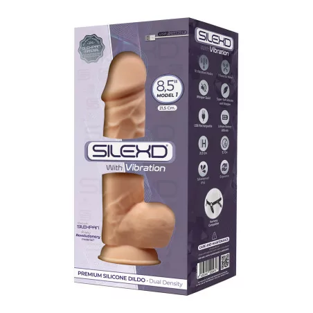 Consolador Vibrador Tacto Piel 21,5 cm - Silexd - SilexD (69,90 €) | Poppers Express