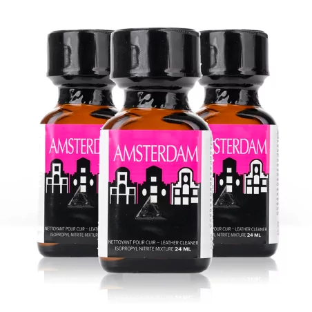 3x Amsterdam 24ml - Pack Économique de 3 flacons - Amsterdam (23,90 €) | Poppers Express