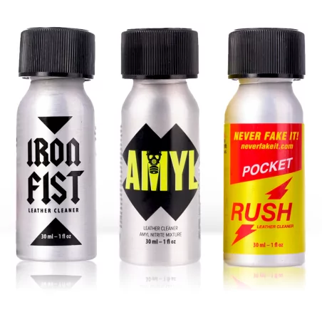 Heavy Metal Pack - 3 poppers in een aluminium fles van 30 ml - (€ 29,90) | Poppers Express